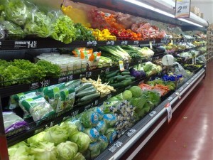 produce in the supermarket