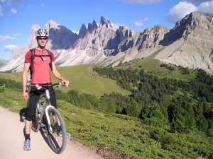 biking in the mountains