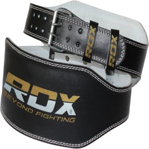 RDX Leather 6” Weight Lifting Belt Back Gym Strap